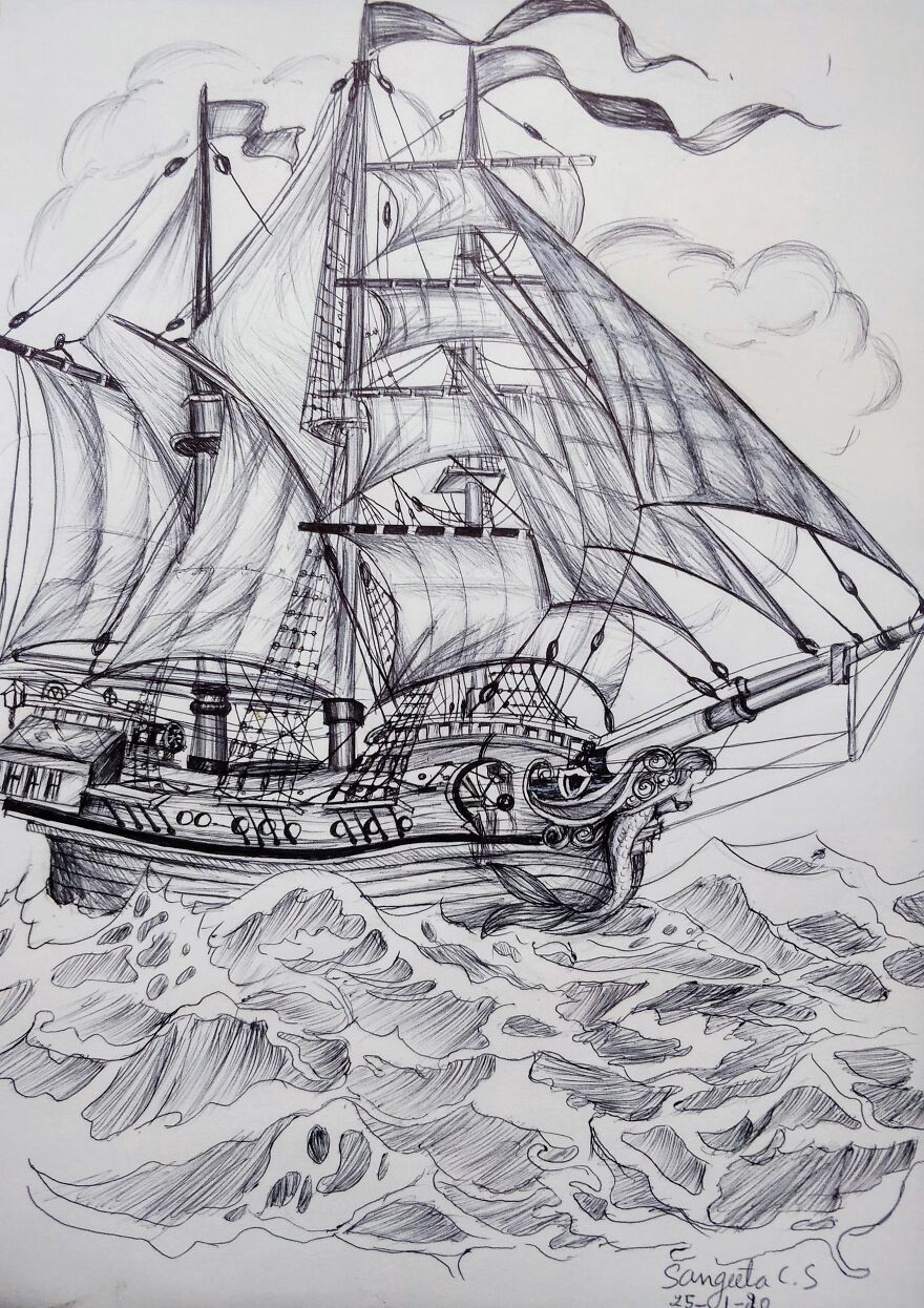 Amazing Pen Art By Sangeeta Cs (7 Pics)