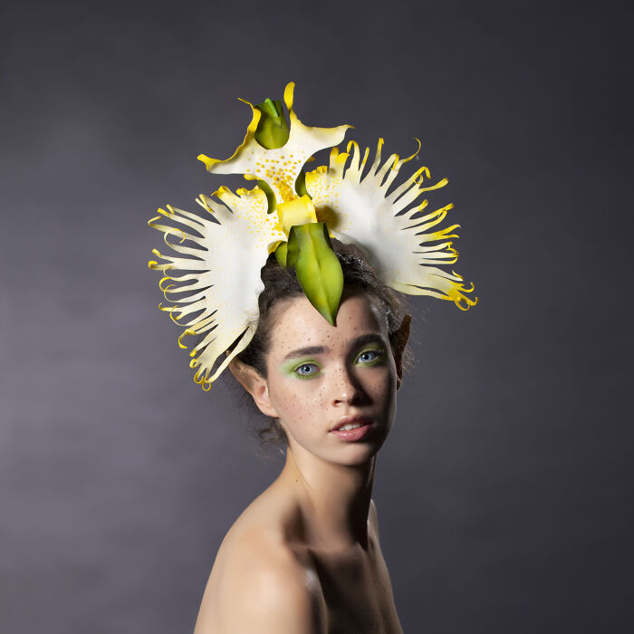 Big Yellow Orchid Fascinator