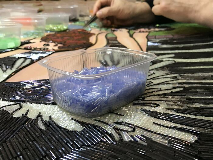 To Make The Paintings &ldquo;Alive&rdquo; I Cover Them With Glass Beads (17 Pics)