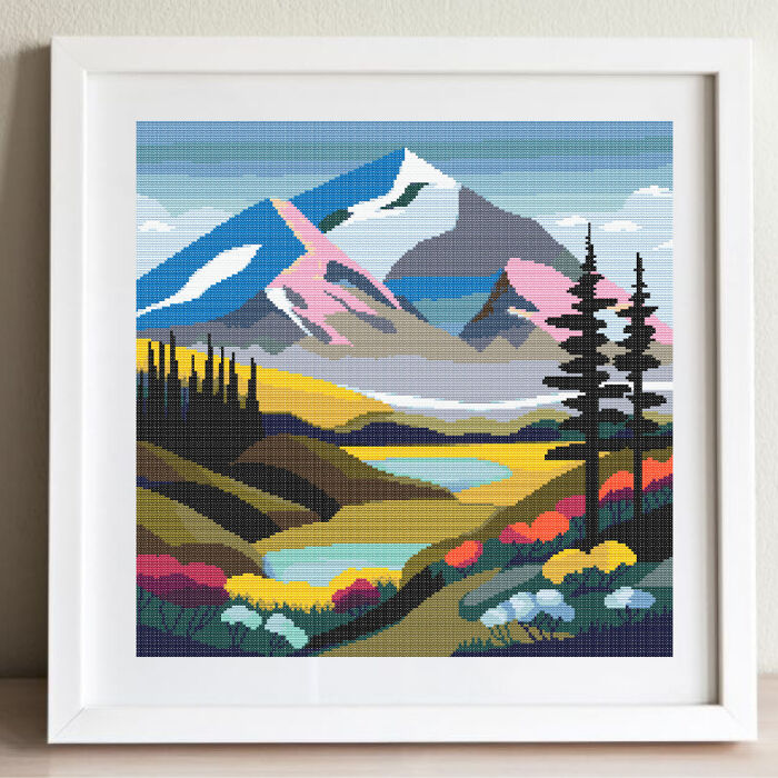 15 Simple Cross-Stitch Patterns Of Various Landscapes