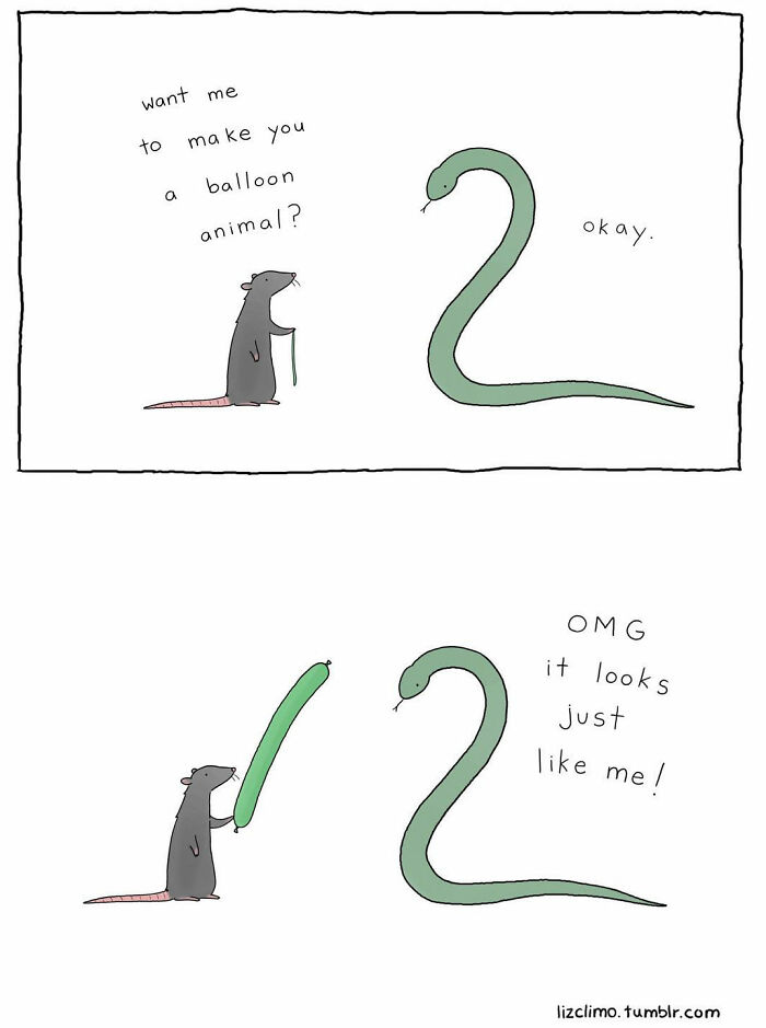 New Cute And Fun Illustrations Showing Strange Situations From The Animal World