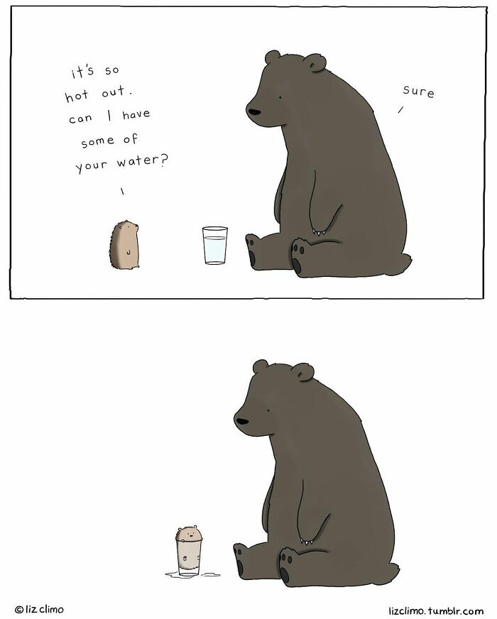 New Cute And Fun Illustrations Showing Strange Situations From The Animal World