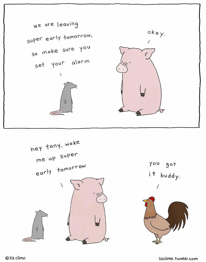 New Cute And Fun Illustrations Showing Strange Situations From The Animal World