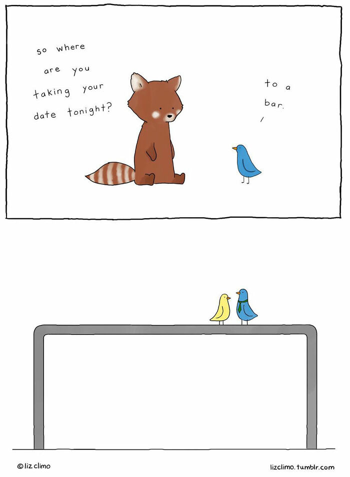 New Cute And Fun Illustrations Showing Strange Situations From The Animal World