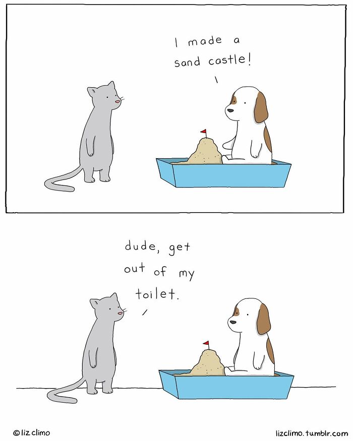 New Cute And Fun Illustrations Showing Strange Situations From The Animal World