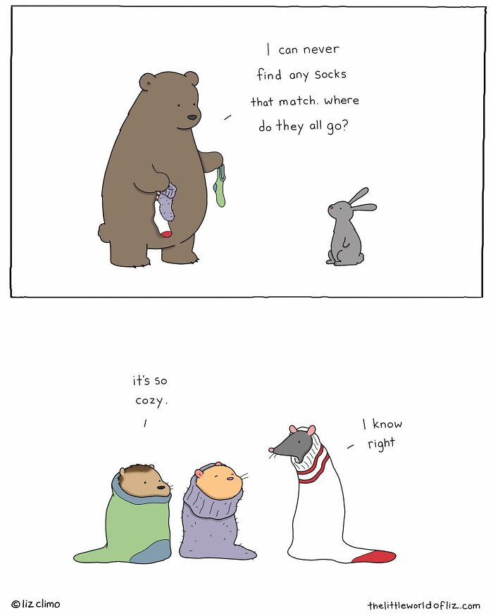 New Cute And Fun Illustrations Showing Strange Situations From The Animal World