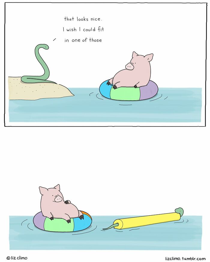 New Cute And Fun Illustrations Showing Strange Situations From The Animal World