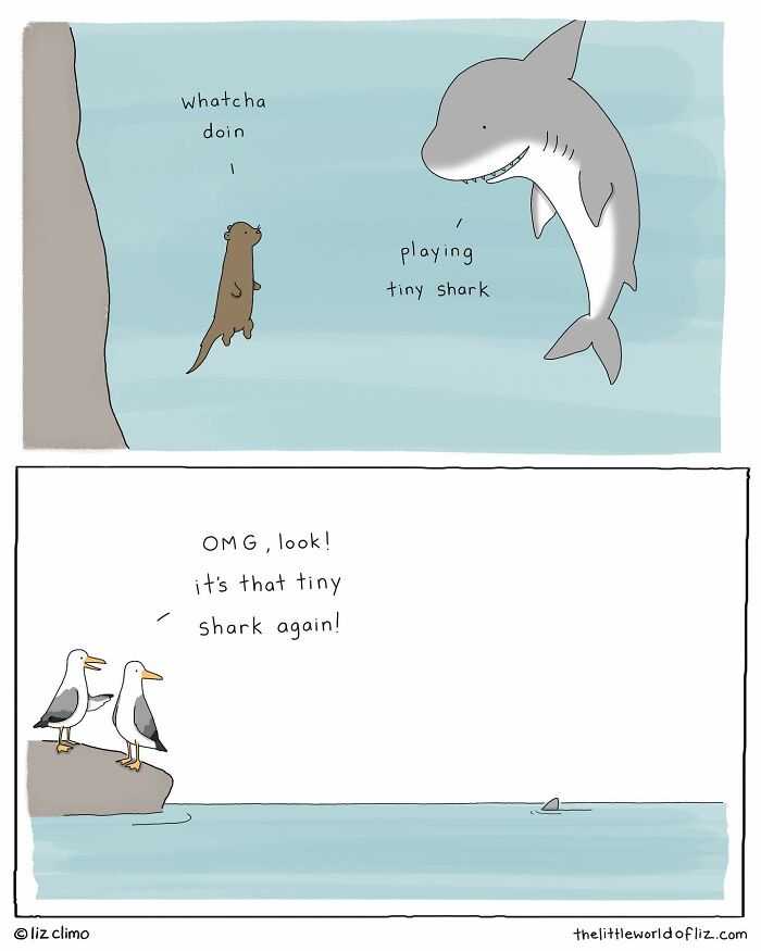 New Cute And Fun Illustrations Showing Strange Situations From The Animal World