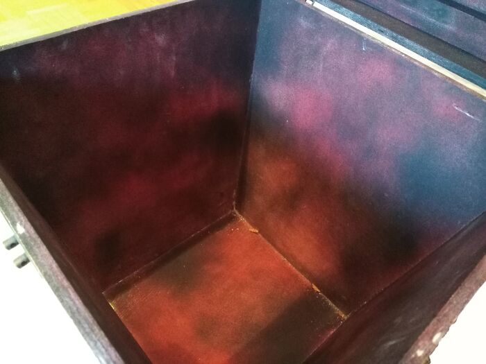 I Upcycled An Old Storage Box With Asian-Themed Art Paper