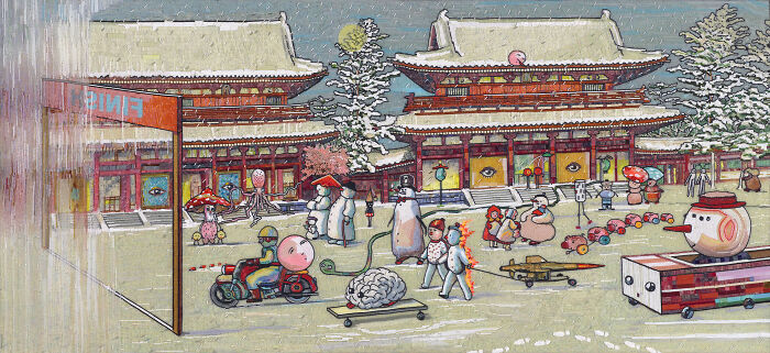 To Make The Paintings &ldquo;Alive&rdquo; I Cover Them With Glass Beads (17 Pics)