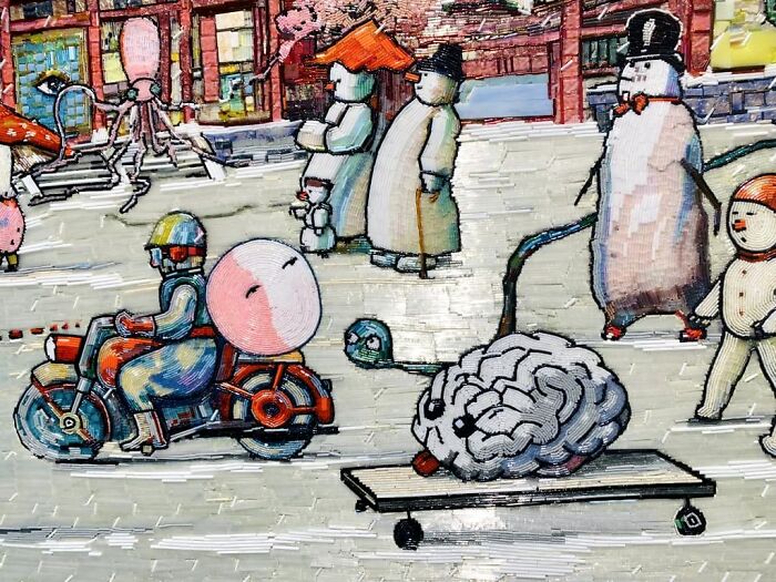 To Make The Paintings &ldquo;Alive&rdquo; I Cover Them With Glass Beads (17 Pics)