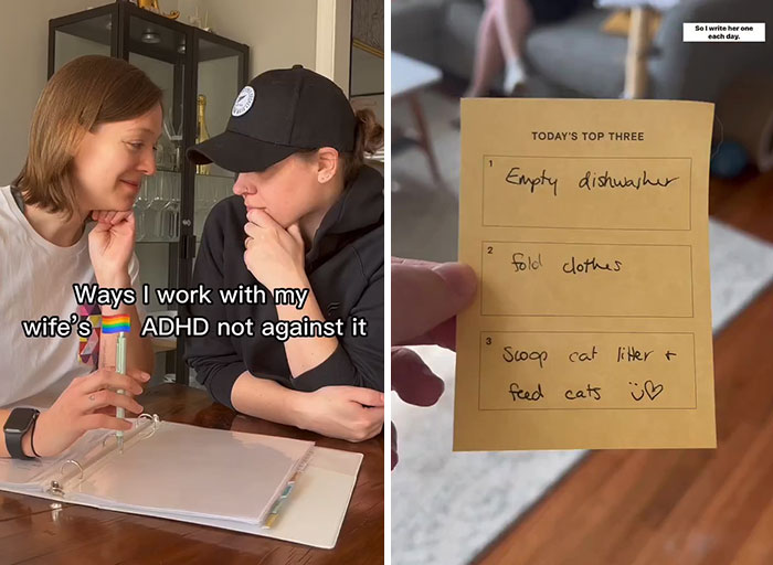 “Ways I Work With My Wife’s ADHD, Not Against It”: Couple’s Unique System For Sharing Household Chores Goes Viral On Instagram