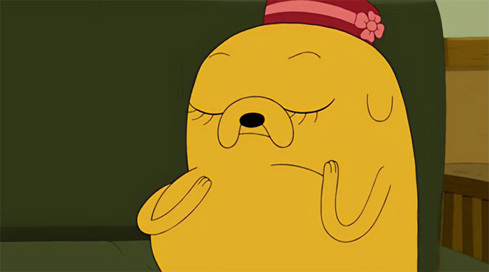 Margaret with eyes closed in a calm pose, illustrating a moment inspired by Adventure Time quotes that are wacky and profound.
