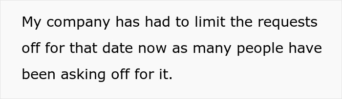 "I Honestly Don't Really Care": Person Refuses To Give Up Their Day Off To Play A Video Game "I Honestly Don't Really Care": Person Refuses To Give Up Their Day Off To Play A Video Game