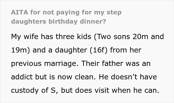 Teen Gets Mad Over Stepdad's Decision Not To Pay For Her Expensive Birthday Party Since He's Not Even Invited