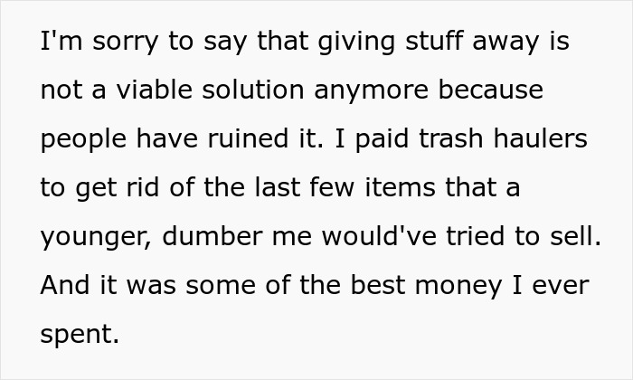 Guy Tries To Give Away Things For Free, Claims That People Ruined It With Their Entitlement