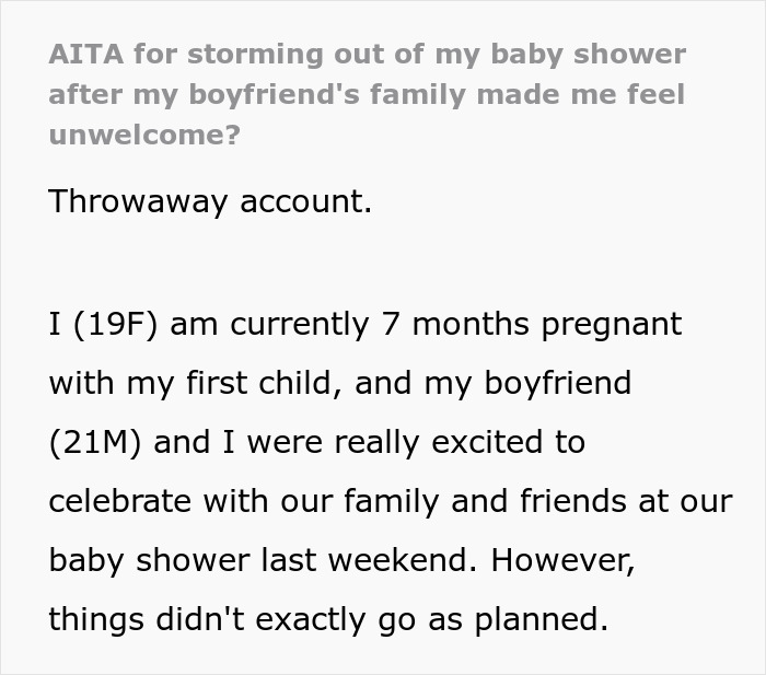 Man's Parents Continue Making Fun Of His Girlfriend For Being Too Young During Her Baby Shower, She Storms Out Of The Party