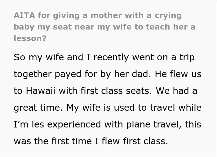 Guy Turns To The Internet For Support After Teaching His Wife A Lesson On Complaining On The Plane, Gets None Guy Turns To The Internet For Support After Teaching His Wife A Lesson On Complaining On The Plane, Gets None