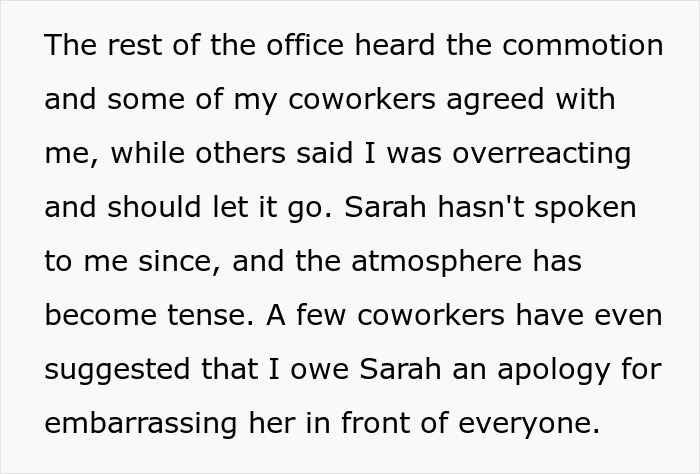 "[It's] Disrespectful And A Violation Of Privacy": Extremely-Intrusive Coworker Is Scolded By A Woman In Front Of The Entire Office