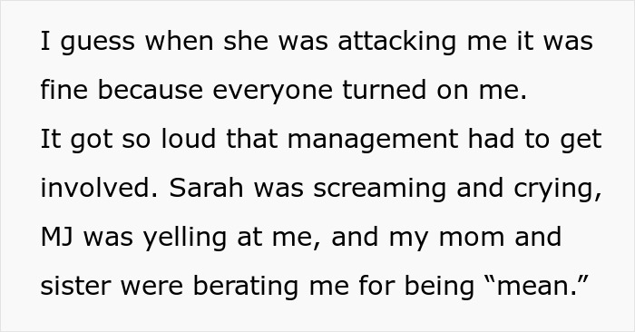 Woman Wonders If She Was Wrong For Losing Her Cool At A Family Outing After Cousin Makes Disparaging Remarks