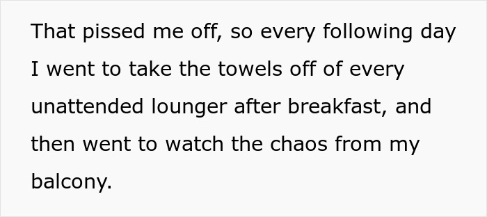 Woman Watches Chaos Ensue After Taking Towels Off Every Lounge Chair In Petty Revenge