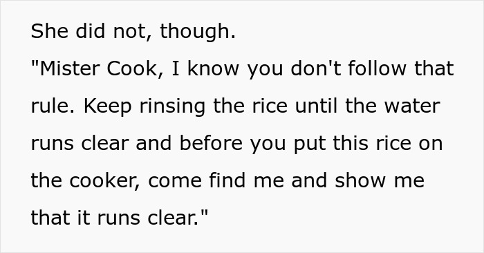 Cook Maliciously Complies With Manager&rsquo;s Demand To &ldquo;Keep Rinsing The Rice Until The Water Runs Clear&rdquo;