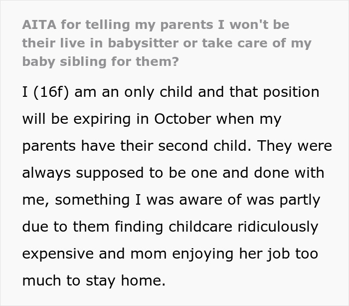 &ldquo;I Won&rsquo;t Take Care Of Or Raise The Baby For Them&rdquo;: Teen Refuses To Be Newborn&rsquo;s Free Babysitter After Parents Announce Unexpected Pregnancy