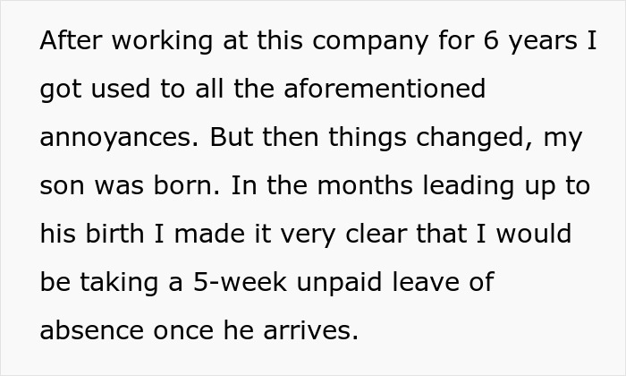 Man Asks For 5 Weeks Off To Welcome Newborn Baby, Boss Calls Him On The First Day, Asking Him To Work, Drama Ensues