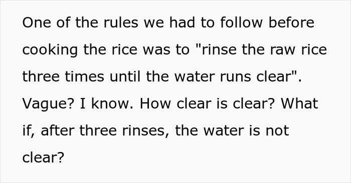 Cook Maliciously Complies With Manager&rsquo;s Demand To &ldquo;Keep Rinsing The Rice Until The Water Runs Clear&rdquo;