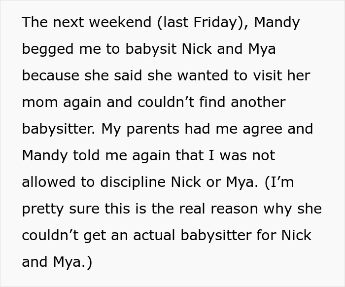 Person Gets Told Off For Disciplining SIL&rsquo;s 2 Young Kids, Allows Them To Wreak Absolute Hell At Home Next Time They Babysit