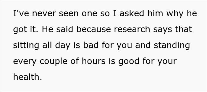 Boss Gloats To 6 Employees Over Newly Bought Standing Desk, They Can Only Stare In Disbelief When He Tells Them They Aren’t Getting Any Boss Gloats To 6 Employees Over Newly Bought Standing Desk, They Can Only Stare In Disbelief When He Tells Them They Aren’t Getting Any