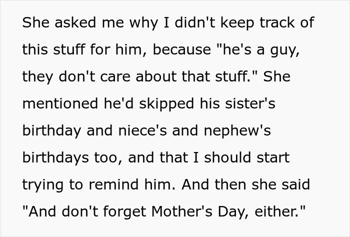 MIL Tells This Woman It's Her "Job" To Make Sure Her Husband Doesn't Forget Things, She Refuses To Be His Personal Reminder