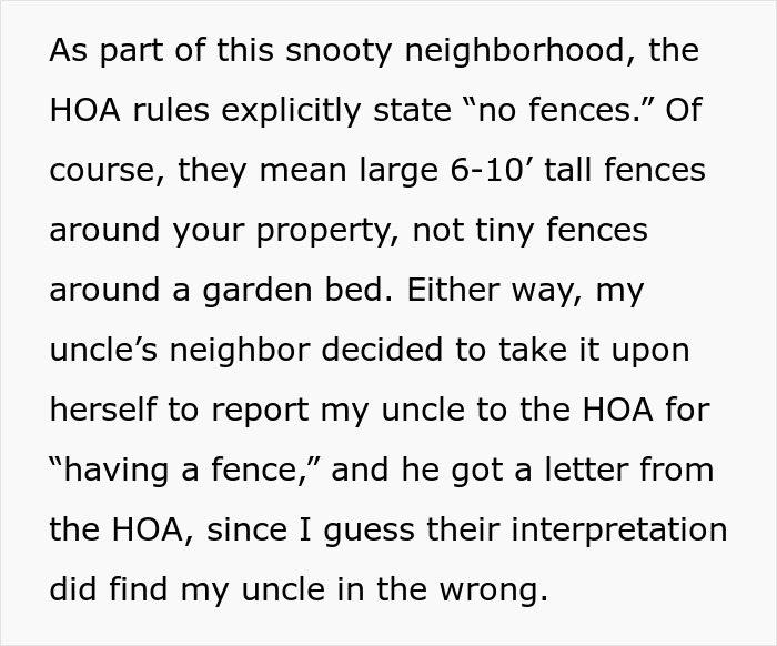 “Don’t Mess With My Uncle”: Woman Shares How Her Uncle Dealt With A Karen Neighbor And The HOA “Don’t Mess With My Uncle”: Woman Shares How Her Uncle Dealt With A Karen Neighbor And The HOA