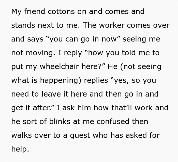 Person Who Uses A Wheelchair Full-Time Is Told To Leave It Before Hopping On A Ride, Maliciously Complies Until The Employee Understands They Screwed Up