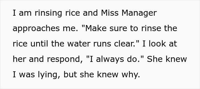 Cook Maliciously Complies With Manager&rsquo;s Demand To &ldquo;Keep Rinsing The Rice Until The Water Runs Clear&rdquo;
