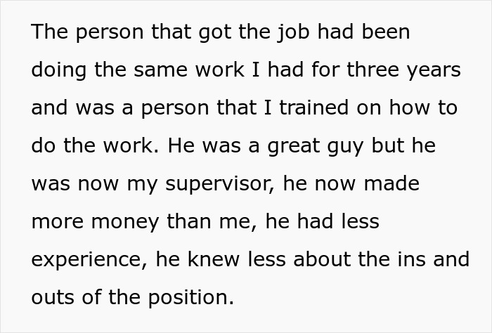"They Refused To Believe I Had Left": Person Quits Their Job After The Guy They Trained Gets Promoted Instead Of Them "They Refused To Believe I Had Left": Person Quits Their Job After The Guy They Trained Gets Promoted Instead Of Them