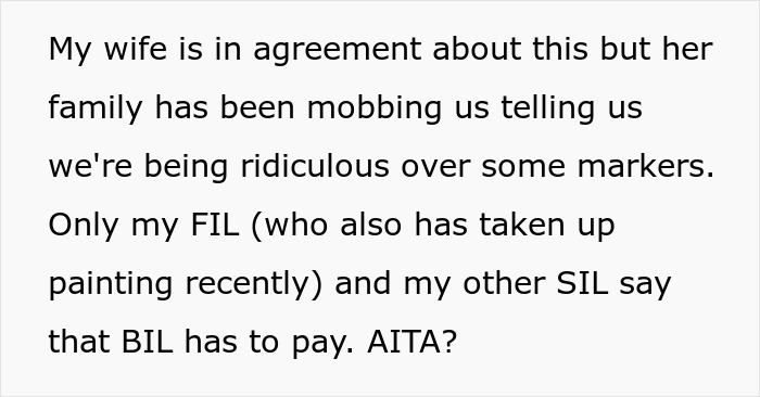 Brother-In-Law&rsquo;s Kids Ruin $375 Worth Of Art Supplies, He Refuses To Take The Blame, So He Gets Sued