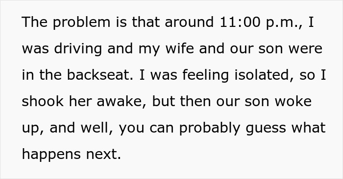 Inconsiderate Husband Wakes Up Wife After Her Tiring Drive To Amuse Him During His Driving Shift, Asks If He Was Wrong To Do So