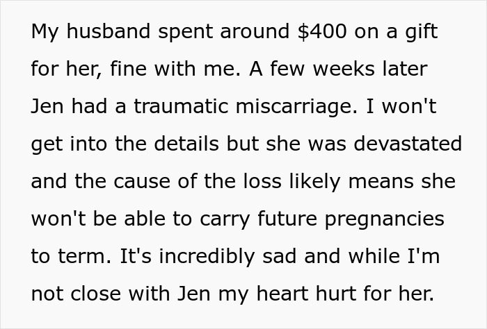 &ldquo;I Know This Sounds Awful&rdquo;: Woman Considers Asking For Her Gift Back After Her Friend Loses The Baby