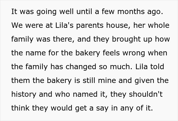 This Guy Was Named After His Late Parents' Bakery, So He Flatly Refuses To Rename It On MIL's Persistent Demands