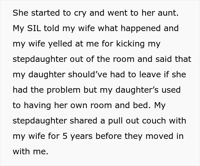 Mom Can't Believe Her Husband Suggested Her Daughter Sleep On The Couch, While His Daughter Gets A Whole Room To Herself