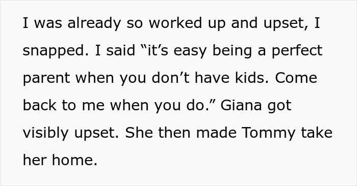 Brother&rsquo;s Infertile Girlfriend Keeps Making Judgy Comments Regarding This Woman's Parenting, She Can&rsquo;t Take It Anymore And Snaps Back
