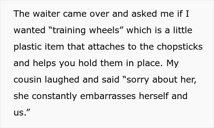 Woman Wonders If She Was Wrong For Losing Her Cool At A Family Outing After Cousin Makes Disparaging Remarks