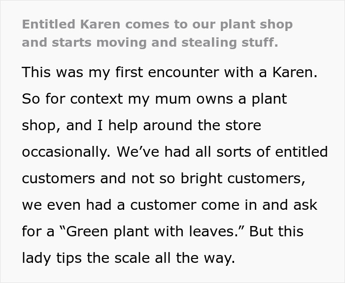 &ldquo;Karen&rsquo;s Face Turned From Red To White&rdquo;: Woman Takes Plants From A Shop, Spots Police Car And Disappears From The Store Within Seconds