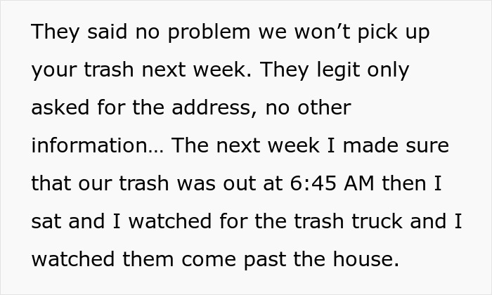 Woman Gets Petty Revenge On Trashy Neighbors By Making Sure No One Picks Up Their Smelly And Very Full Trash Cans