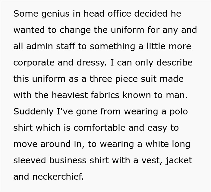 Management Refuse To Listen To Worker&rsquo;s Concerns Over New Uniform, She Watches As Things Gloriously Fall Apart