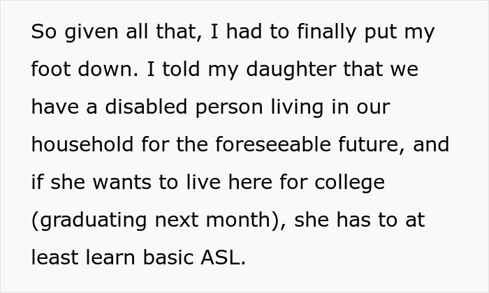 Mom Is Lost And Confused After Her Daughter Refuses To Learn Sign Language And Her Husband Threatens Divorce