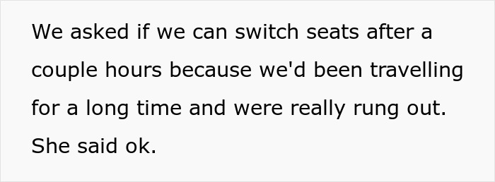 Exhausted Passenger Is Upset About Having To Give Up Their Middle Seat To A Mother Traveling With A Baby