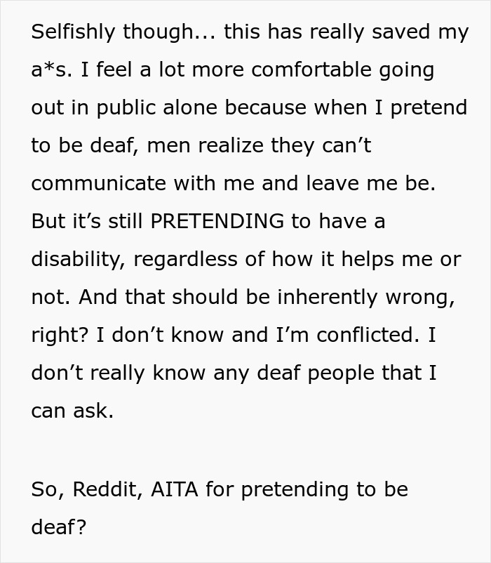 Woman Figures Out A Near Foolproof Way Of Keeping Men Away, Wonders If It’s Unethical Woman Figures Out A Near Foolproof Way Of Keeping Men Away, Wonders If It’s Unethical