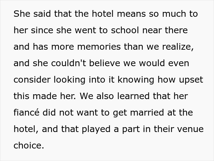 "I Have Little Sympathy For My Sister At This Point": Woman Flips Out As Brother Picks Her Dream Venue For His Own Wedding